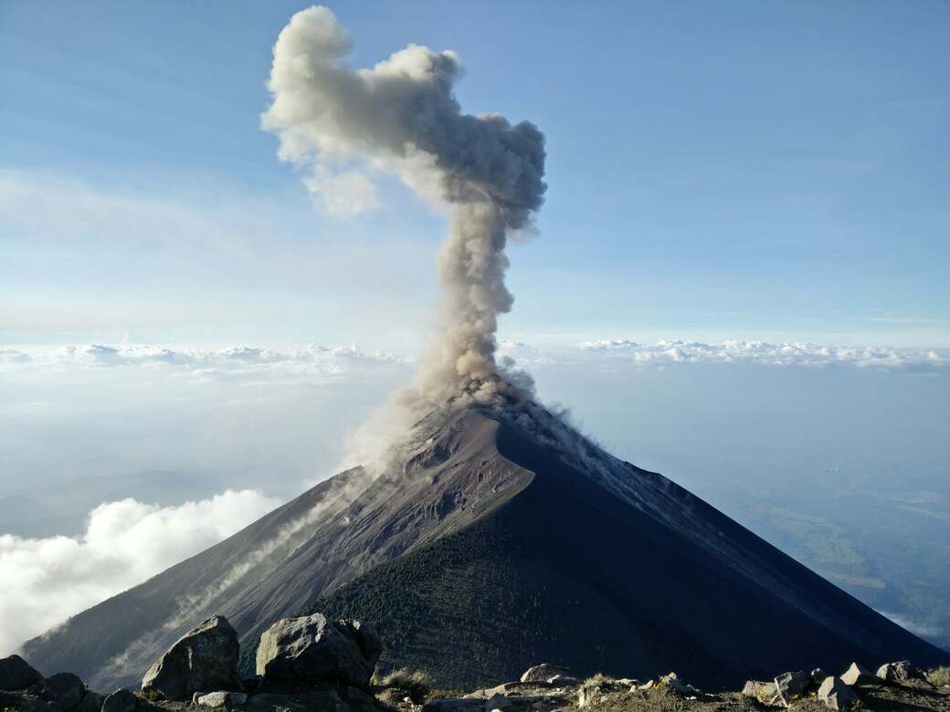 Image of the Acatenango Volcano in Guatemala