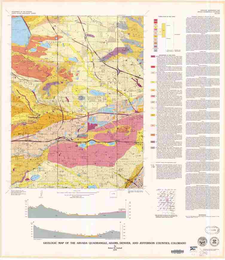 Photo of a geologic map